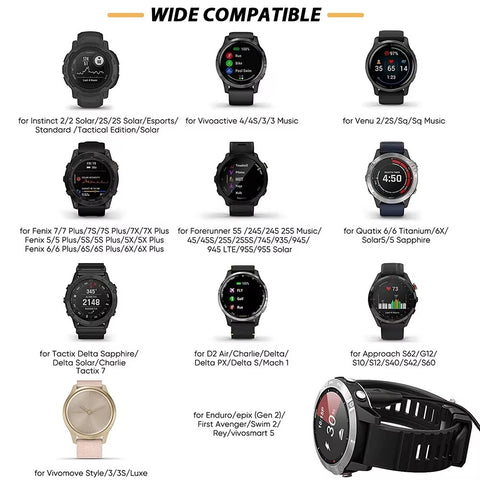 Replacement USB Charging Cable for Garmin Fenix 7, 6, 5 Series, Vivoactive 3, Forerunner 945, 935, 245, 255 – Fast Charging Dock