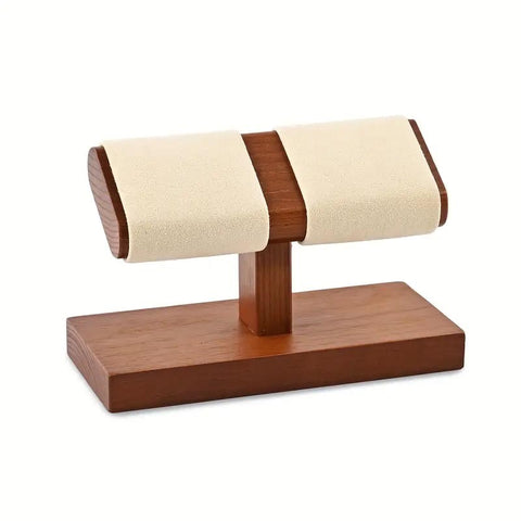 Natural Wooden Decrative 2 Watch Stand Desktop Watch Organizer Stand Smart Watch Stand