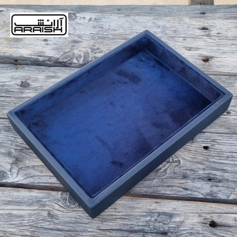 Araish Premium Velvet Leatherette Jewelry Display Box Tray