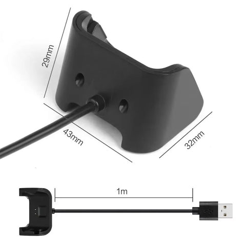 High-quality replacement USB magnetic charger for Xiaomi Huami Amazfit Bip Youth A1608 Smartwatch, featuring a fast-charging cable cradle for reliable and efficient power delivery.