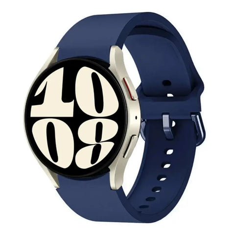 Replacement Silicone Curved Watch Band Strap for Samsung Galaxy Watch 4, 5, and 6 Classic (42mm, 46mm) and Galaxy Watch 4, 5, 6 (44mm, 40mm).