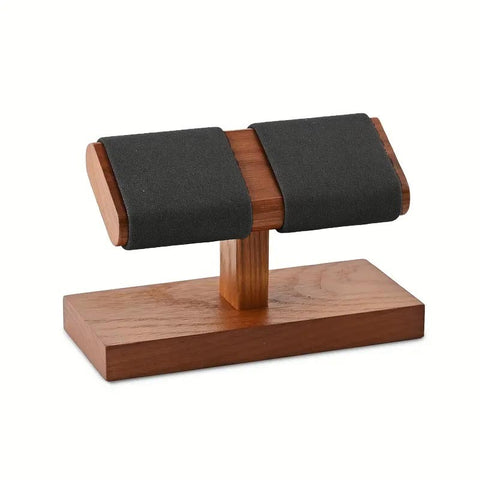 Natural Wooden Decrative 2 Watch Stand Desktop Watch Organizer Stand Smart Watch Stand