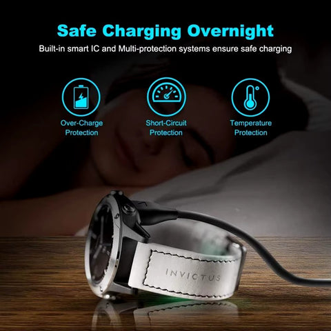 Replacement USB Charging Cable for Garmin Fenix 7, 6, 5 Series, Vivoactive 3, Forerunner 945, 935, 245, 255 – Fast Charging Dock