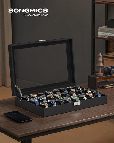 Araish's Premium 12 Slots 6 Slots 24 Slots Watch Organizer Box PU Leather Watch Storage Box