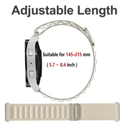 20mm Alpine Loop Strap Nylon Sport Band for Samsung Galaxy Watch 5/4, Garmin Forerunner 245/645, Amazfit GTS, Huawei GT 42mm, and More