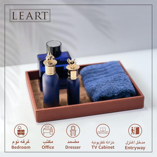 Jewellery Display Tray Valet Tray for Men & Women – Leather Tray Organizer | Bedside, Nightstand, Office Desk Organizer Tray