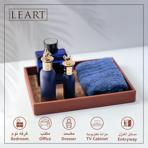 Jewellery Display Tray Valet Tray for Men & Women – Leather Tray Organizer | Bedside, Nightstand, Office Desk Organizer Tray