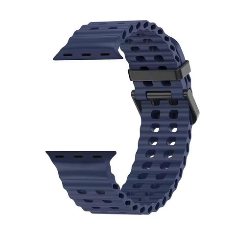 Ocean Marine Silicone Strap For Apple watch Ultra Band 49mm S10 46mm 42mm 45mm 44mm Milanese bracelet iWatch 10 9 8 7 6 5 SE 4 3