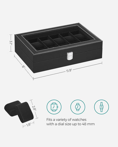 Araish's Premium 12 Slots 6 Slots 24 Slots Watch Organizer Box PU Leather Watch Storage Box
