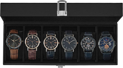 Araish's Premium 12 Slots 6 Slots 24 Slots Watch Organizer Box PU Leather Watch Storage Box