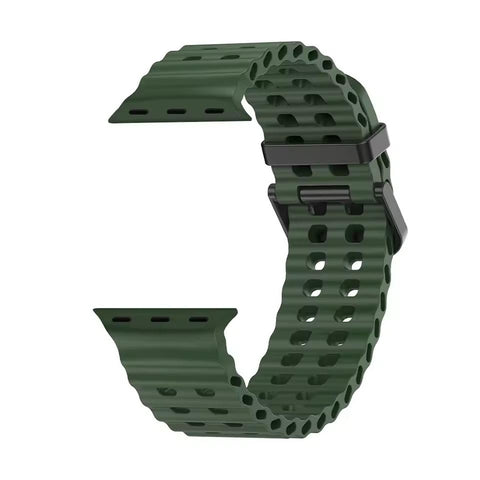 Ocean Marine Silicone Strap For Apple watch Ultra Band 49mm S10 46mm 42mm 45mm 44mm Milanese bracelet iWatch 10 9 8 7 6 5 SE 4 3