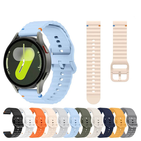 20mm Universal High Quality Stitched Silicone Acitve Watch Band Strap For Galaxy Watch 4, Watch 7 , Watch 3 41mm, Galaxy Watch Active 2, Amazfit BIP,  Amazfit GTS 4 Mibro Lite