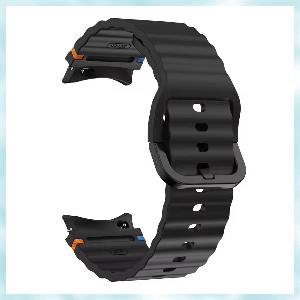 Silicone Curved Watch Band Strap Samsung Galaxy Watch 4 Watch 5 Watch 7 Classic 42mm 46mm and Galaxy Watch 4  Watch 5 Watch 6 44mm 40mm