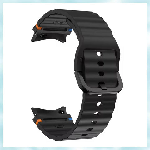 Silicone Curved Watch Band Strap Samsung Galaxy Watch 4 Watch 5 Watch 7 Classic 42mm 46mm and Galaxy Watch 4  Watch 5 Watch 6 44mm 40mm