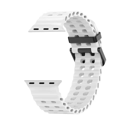 Ocean Marine Silicone Strap For Apple watch Ultra Band 49mm S10 46mm 42mm 45mm 44mm Milanese bracelet iWatch 10 9 8 7 6 5 SE 4 3