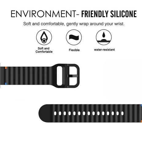 20mm Universal High Quality Stitched Silicone Acitve Watch Band Strap For Galaxy Watch 4, Watch 7 , Watch 3 41mm, Galaxy Watch Active 2, Amazfit BIP,  Amazfit GTS 4 Mibro Lite