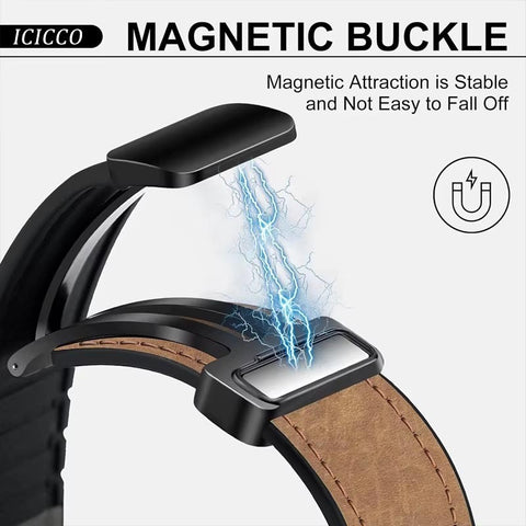 22mm Leather Silicone Watch Band For Zero Luna Revolt Mibro Lite 3 Huawei GT 4 5 Samsung Galaxy Watch 46mm and all other 22mm compatible watches