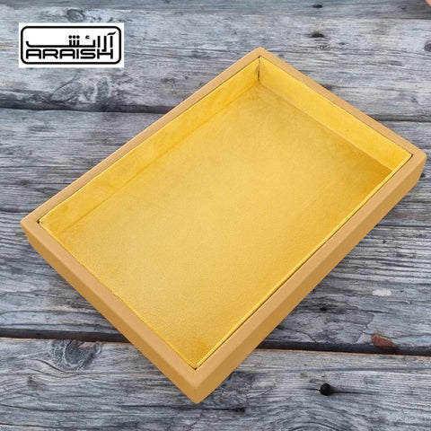 Araish Premium Velvet Leatherette Jewelry Display Box Tray