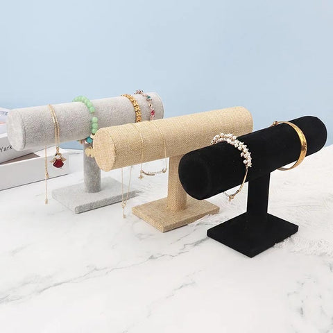 T-Bar Bangle, Bracelet, and Watch Stand Display Solution Designed for Elegant Presentation.
