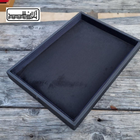 Araish Premium Velvet Leatherette Jewelry Display Box Tray