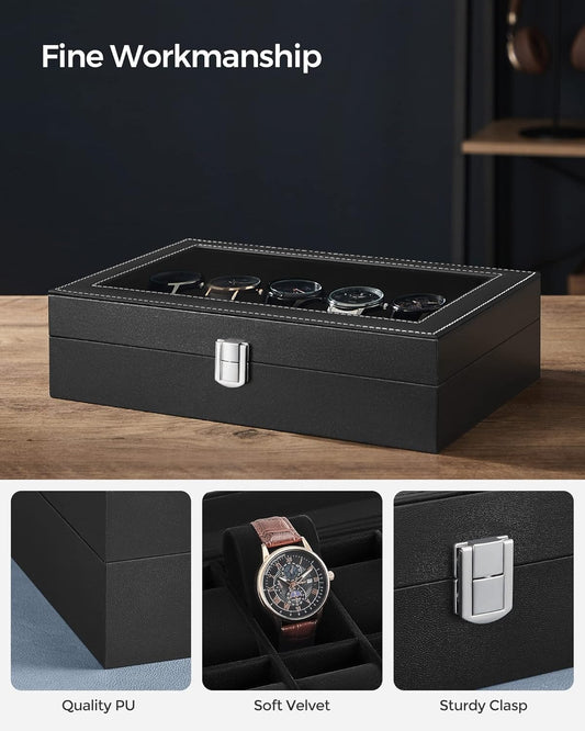 Araish's Premium 12 Slots 6 Slots 24 Slots Watch Organizer Box PU Leather Watch Storage Box