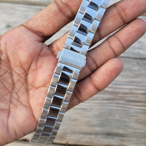 Solid Stainless Steel Curved Watch Band Strap For Samsung Galaxy Watch 6 Watch 5 Galaxy Watch 4 Classic 42mm 46mm And Galaxy Watch 4 44mm 40mm