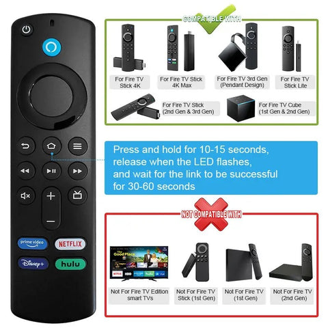 Fire Stick TV 3rd Gen Compatible Voice Remote Control Designed to Seamlessly Integrate with Alexa for Optimal Functionality