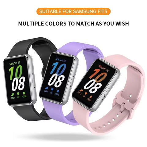 Replacement Silicone Strap for Samsung Galaxy Fit 3 Comfortable and Stylish Accessory for Samsung Galaxy Fit 3 Sport Watchband.