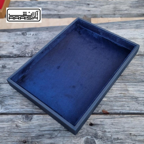Araish Premium Velvet Leatherette Jewelry Display Box Tray