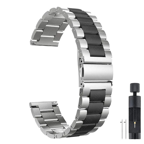 Solid Stainless Steel Curved Watch Band Strap For Samsung Galaxy Watch 6 Watch 5 Galaxy Watch 4 Classic 42mm 46mm And Galaxy Watch 4 44mm 40mm