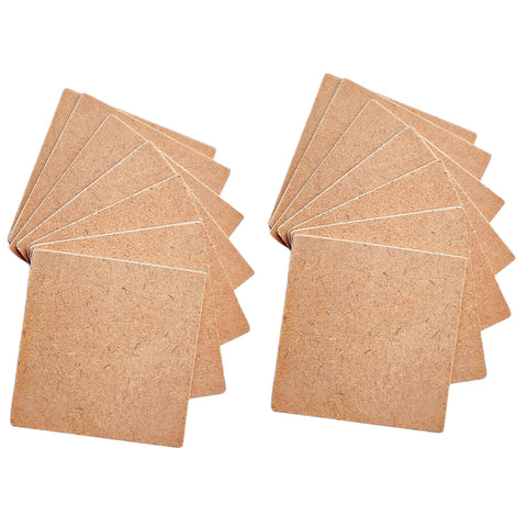 6pcs DIY Simple MDF Wooden Serving Coasters Untreated Coaster For DIY Painting 6mm Thick