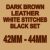 001 Dark Brown White (Black)